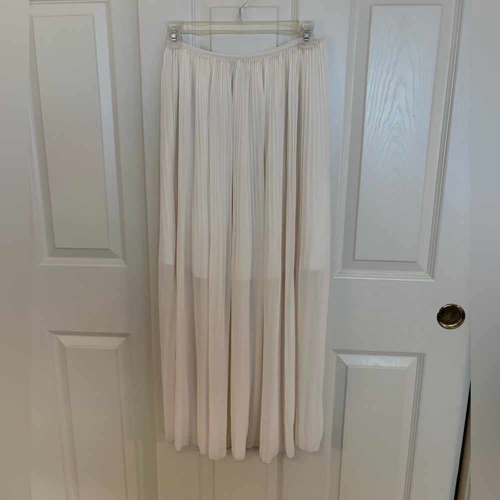 H&M sheer pleated maxi skirt